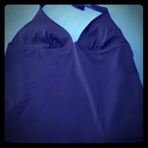 Black Halter Tankini Top